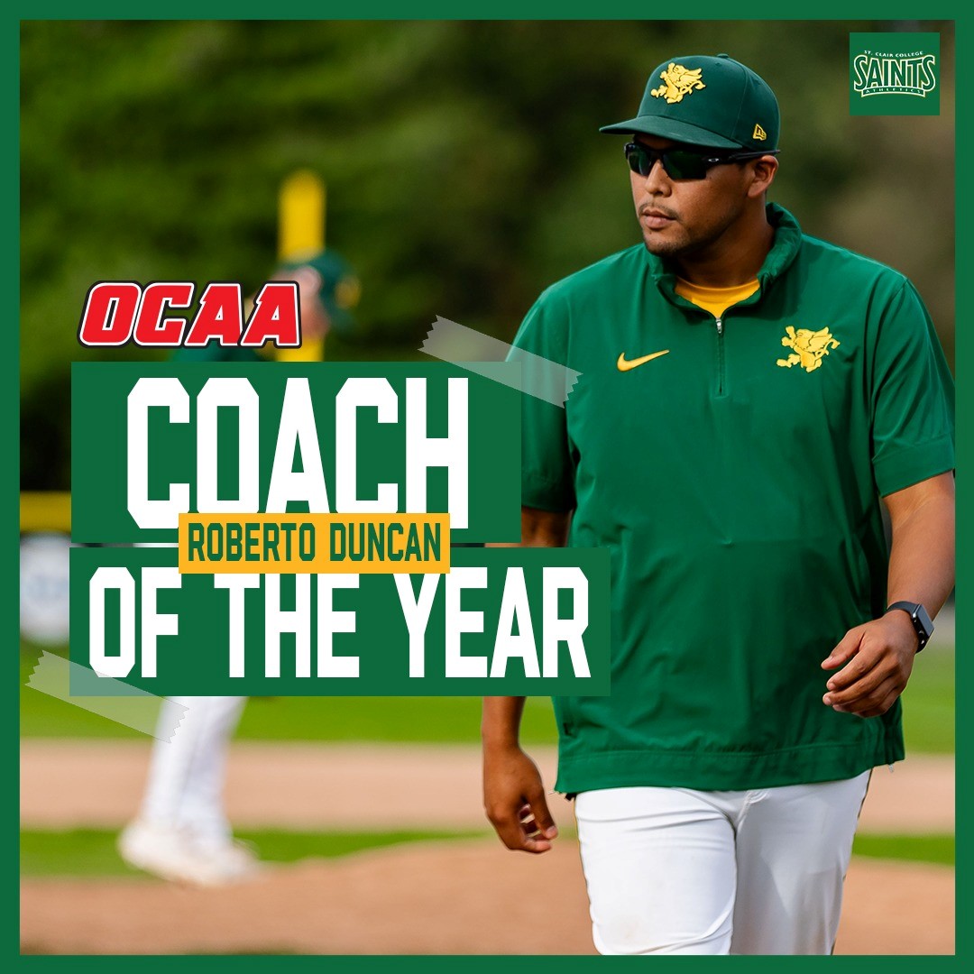 Men's Baseball Coach Roberto Duncan Wins OCAA Coach of the Year St