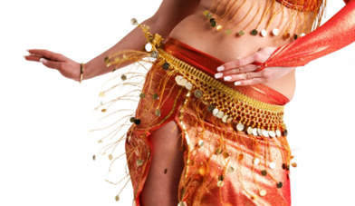 Belly dancer performing