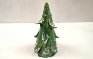 Molded Christmas tree on a table