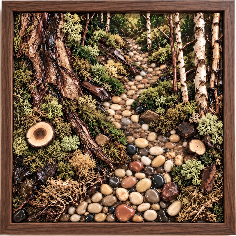 Epoxy resin art piece