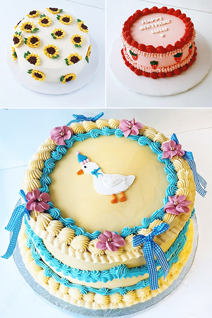 3 different cakes
