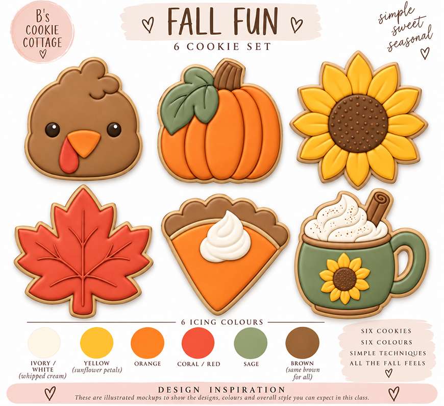 Fall fun cookie set