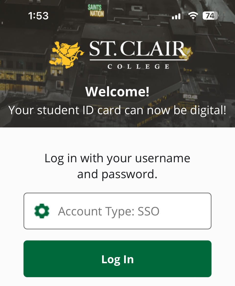 Choose SSO account type