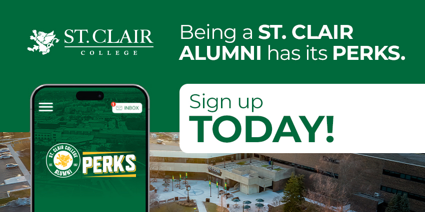 Being a St. Clair Alumni has its Perks. Sign up Today!