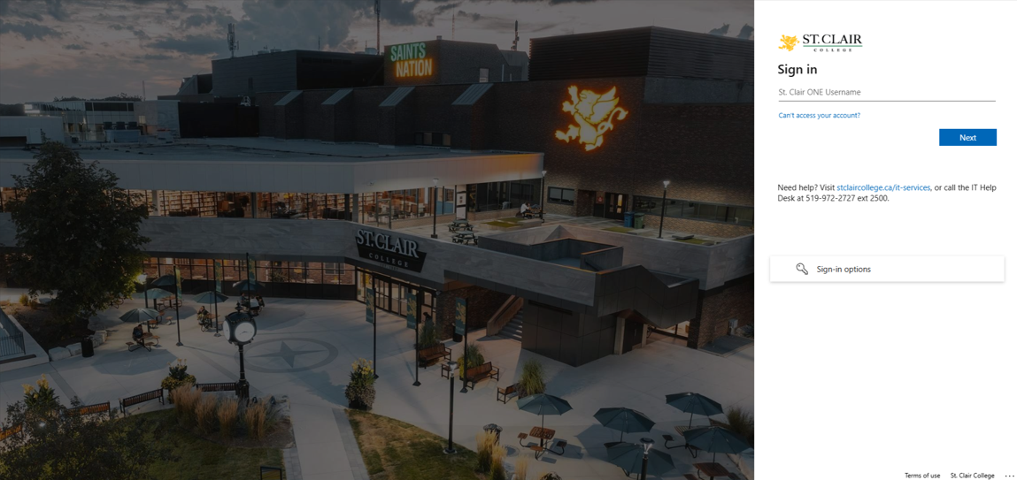 IT login screen - new look