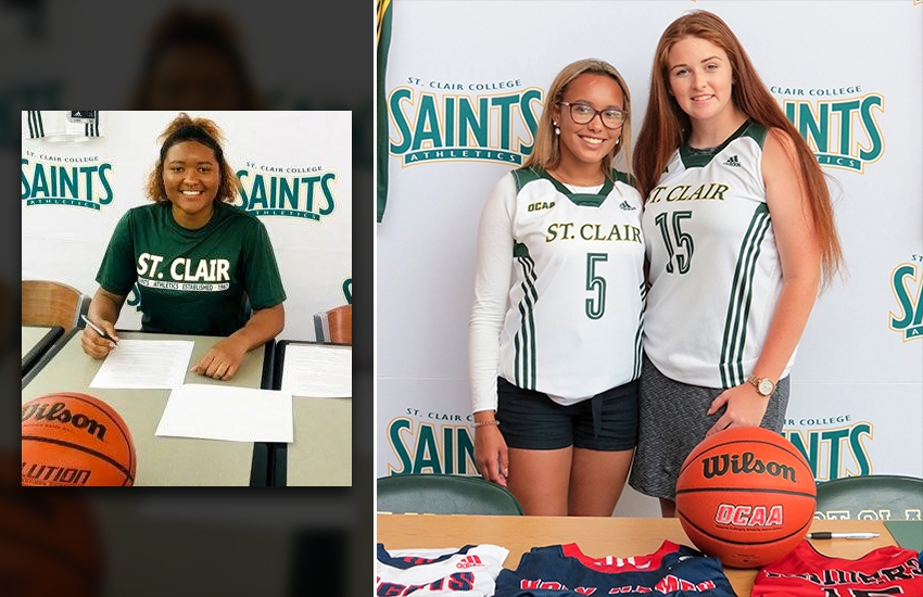 Three new womens basketball recruits.