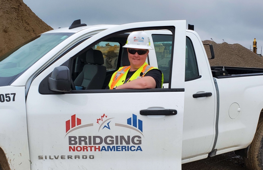 Allison Kidd, 47, works as a Field Engineer for Bridging North America, the consortium that is building the new Gordie Howe International Bridge.