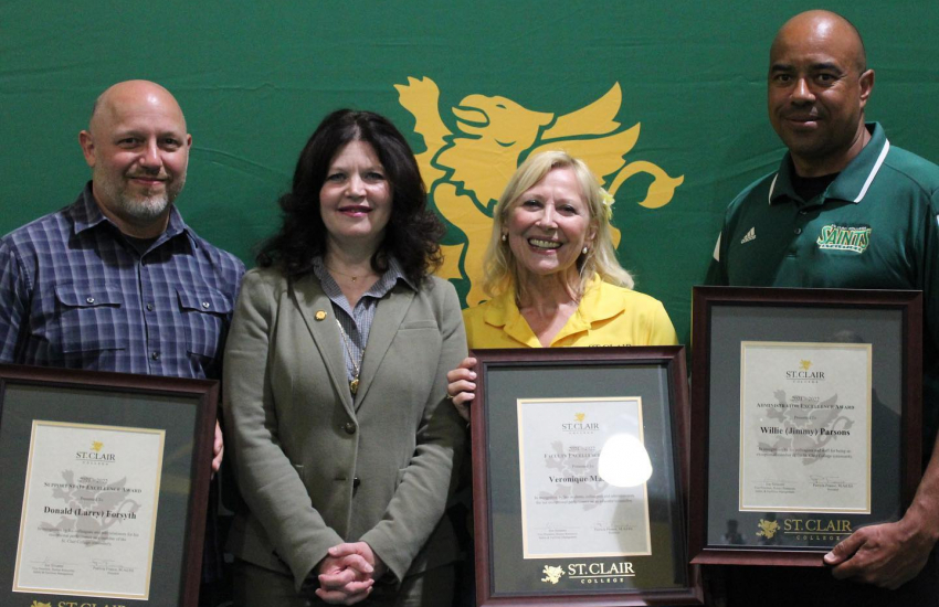 Staff and faculty from the MediaPlex and from the College’s Student Services department were honoured this week with Employee Excellence Awards for their dedication and commitment to their crafts.