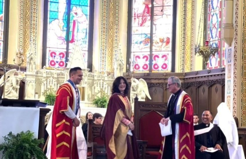 St. Clair College President Patti France received an honorary Doctor of Laws degree Saturday from Assumption University for outstanding contributions to higher education in Windsor-Essex.