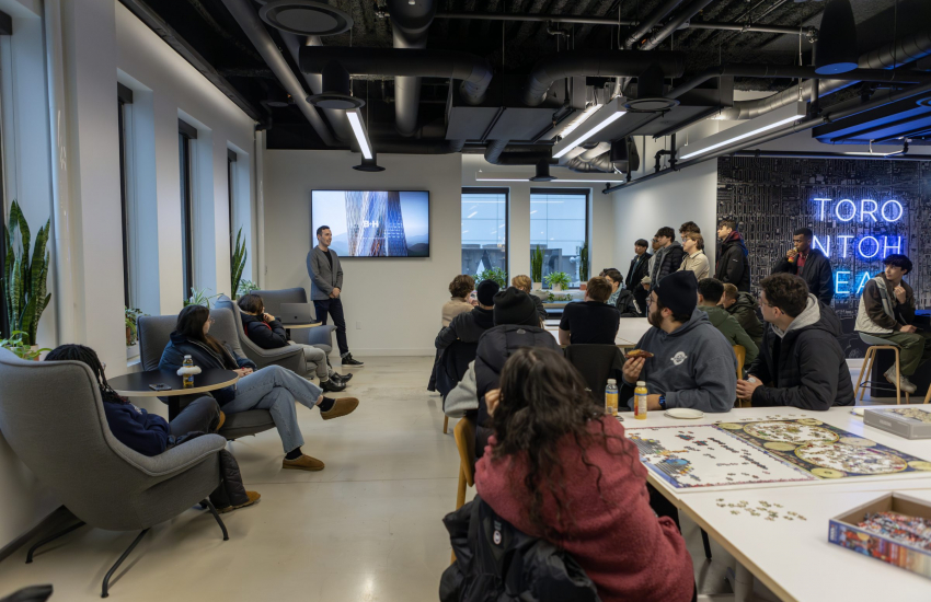 People watching a presentation