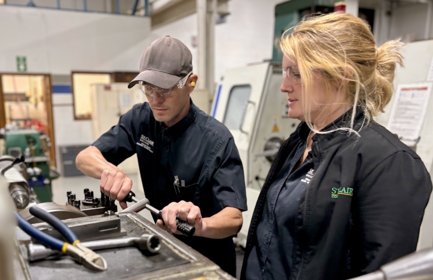 Jason and Tasha working on project