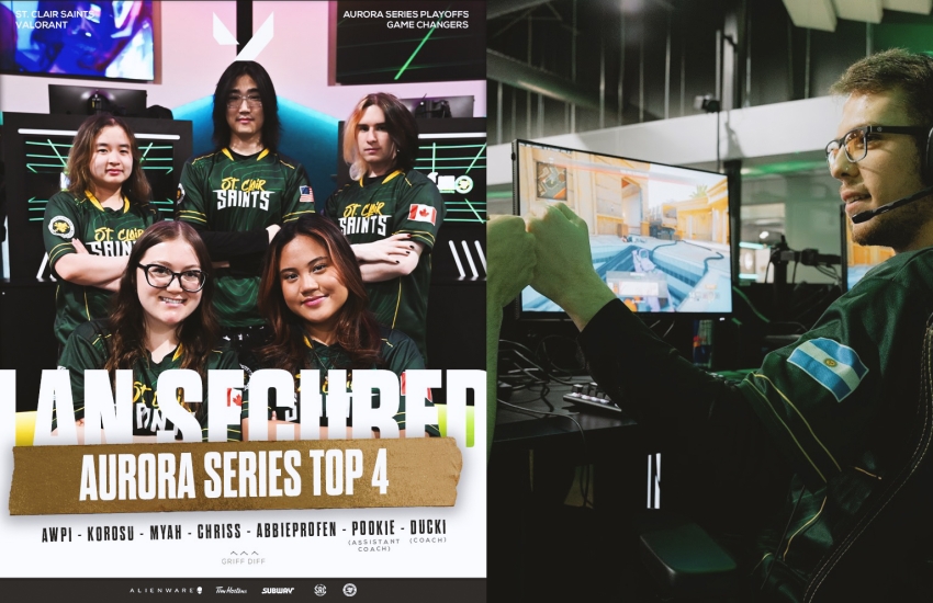 Members of St. Clair College Saints Esports team