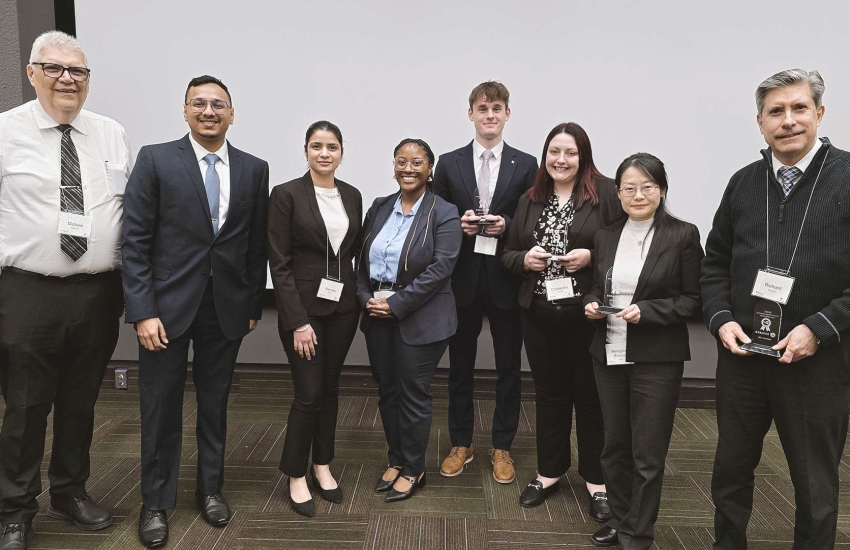 Two teams of students from St. Clair College at the Ontario Colleges Accounting Case Competition