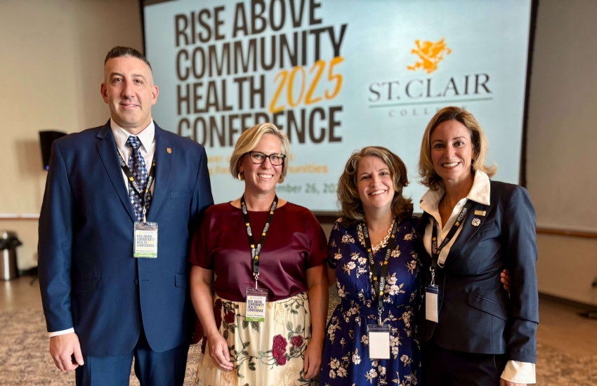 Biagio Lattuca, Corrin Primeau, Lana Drury and Dr. Stephanie De Franceschi at the 2025 Rise Above Community Health Conference on Sept. 26, 2025.