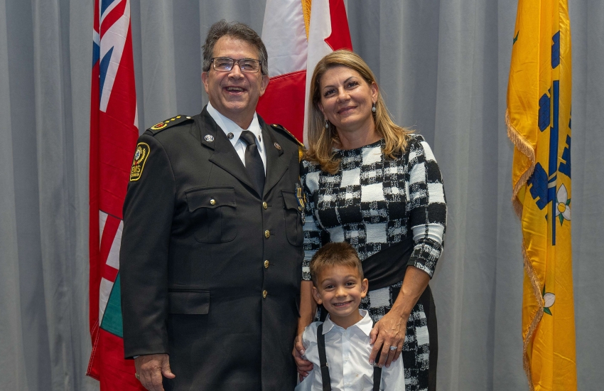St. Clair College Paramedic professor John Lassaline accepts the Governor General's Emergency Medical Service Exemplary Service Medal on Sept. 25, 2025. 