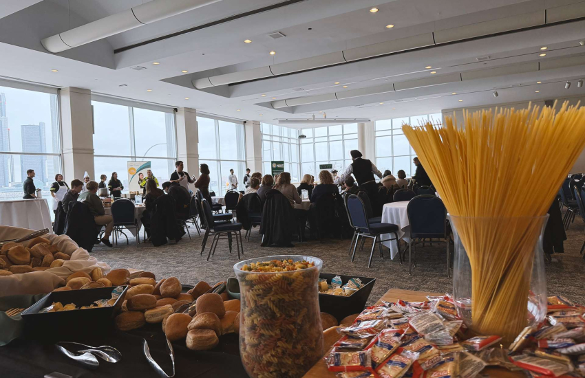 Guests enjoying varieties of soup at the second annual Soup Kitchen at the St. Clair College Centre for the Arts in downtown Windsor