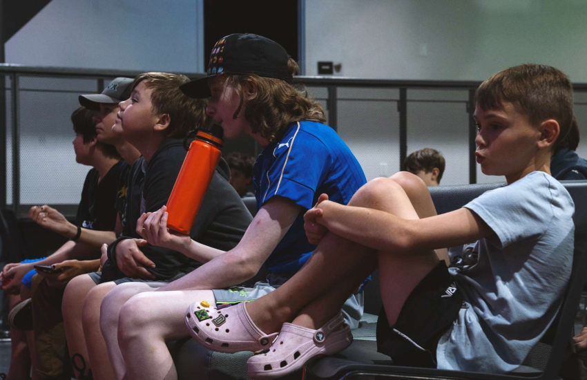 Campers at the 2025 March Break summer camp at the St. Clair College Esports Nexus Arena