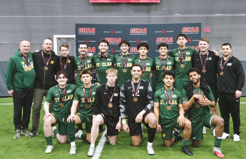 St. Clair Saints Men's Indoor Soccer secures a bronze medal