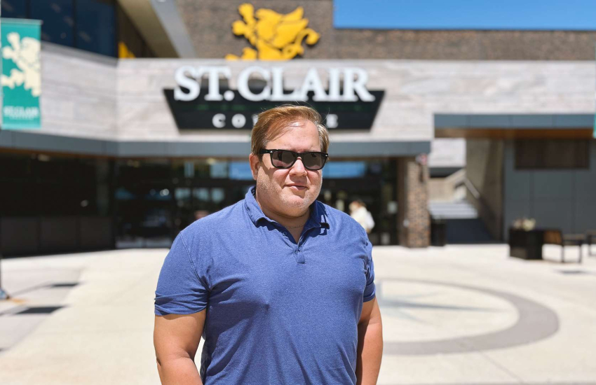 Scott D'Amore stands out front of the Main Windsor Campus of St. Clair College