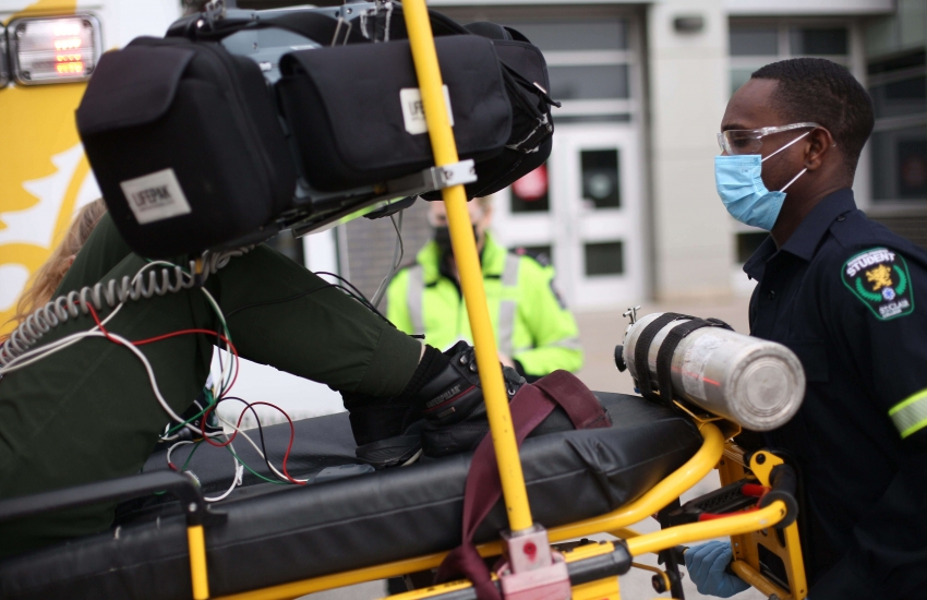 Simulations allow hands-on training for paramedic students