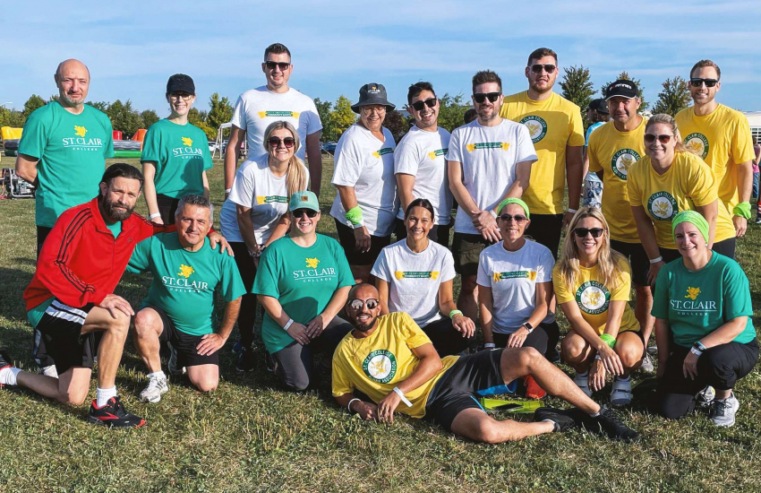 The 3 College teams who competed in the Corporate Challenge