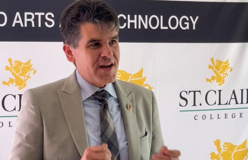 Andrew Dowie at podium