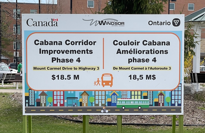 Construction Corridor Improvements Phase 4 - $18.5 M sign