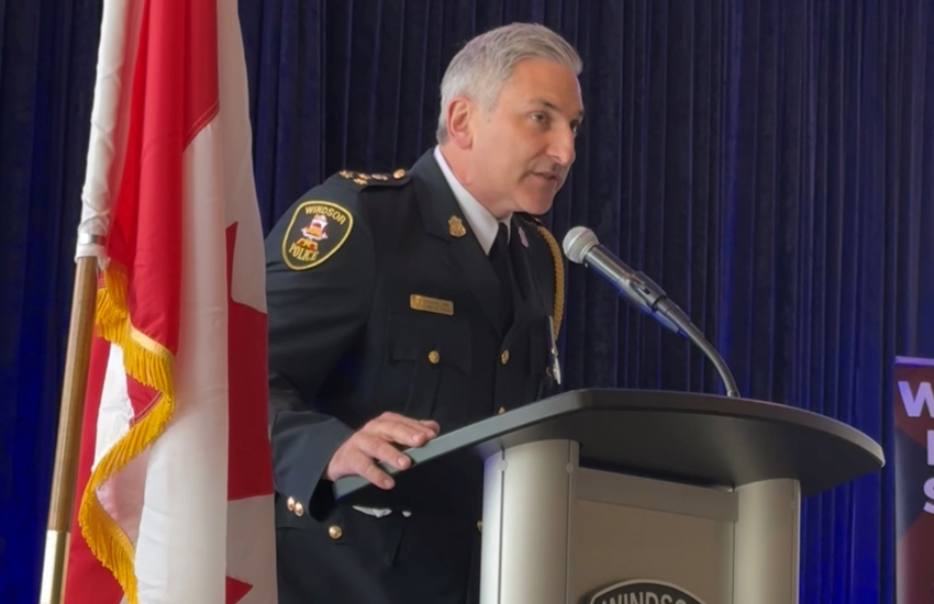 Windsor Police Chief at podium