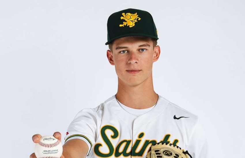 Brady Knelsen poses for a picture during a pre-season photoshoot. 
