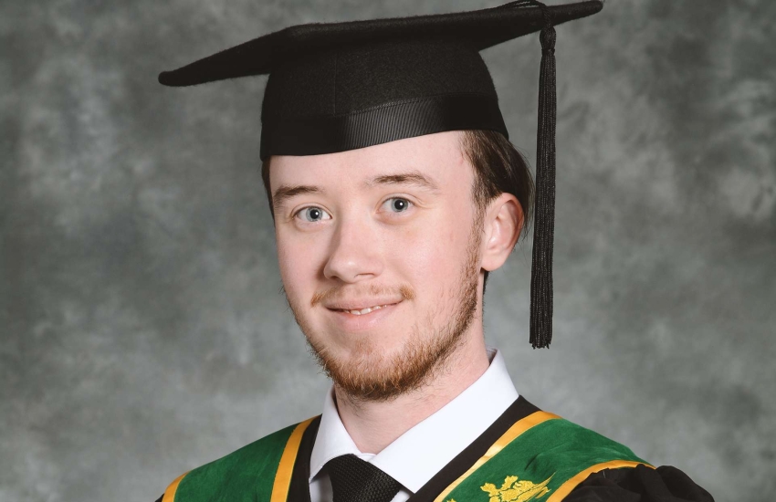 Dylan Taylor's graduation photograph