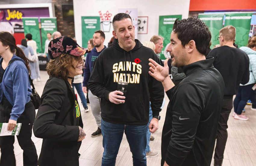 College representatives gather during St. Clair College's Fall 2025 Open House
