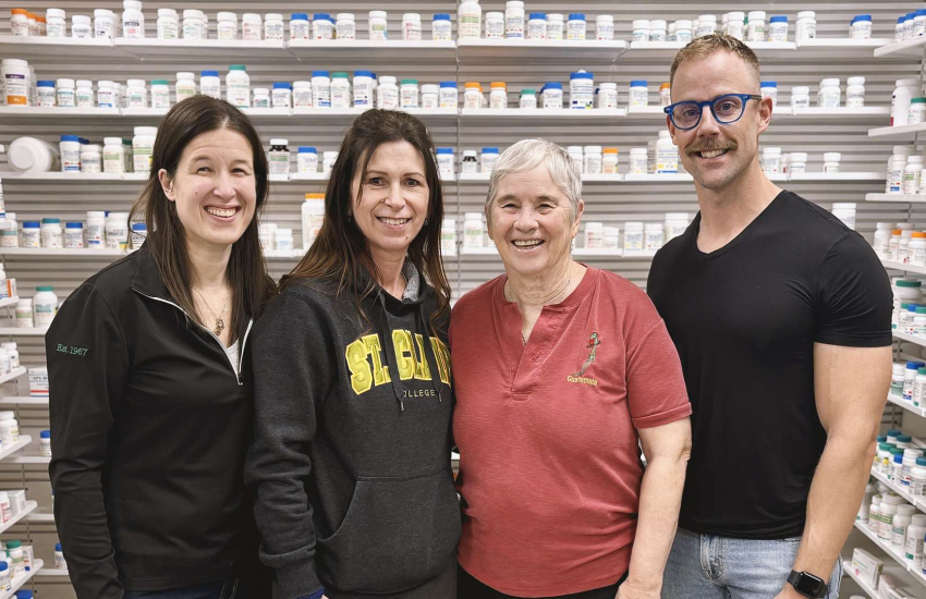 Dr. Kaitlyn Harnden, Prof. Charlene Napolitano, Louise Elliott of Guatemala Hope and Prof. Ryan Cloutier