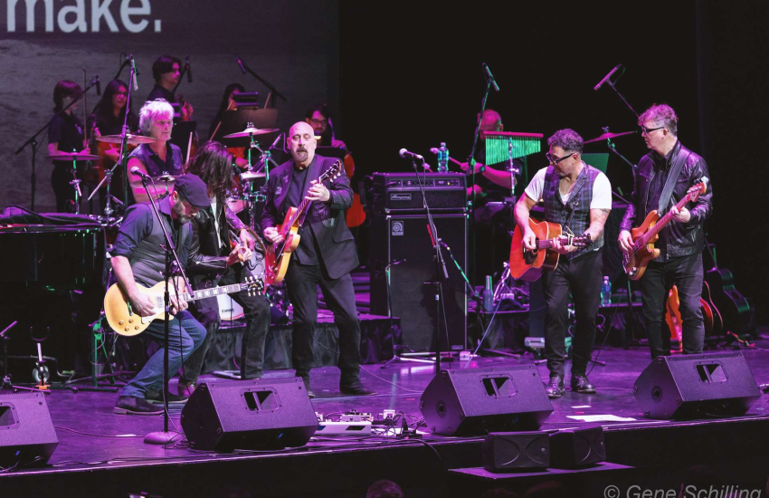 The S'Aints on stage at the Chrysler Theatre for their annual Sleighing Hunger charity concert
