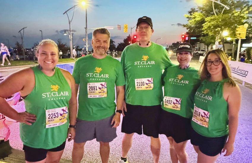 Members of the Saints on the Run team