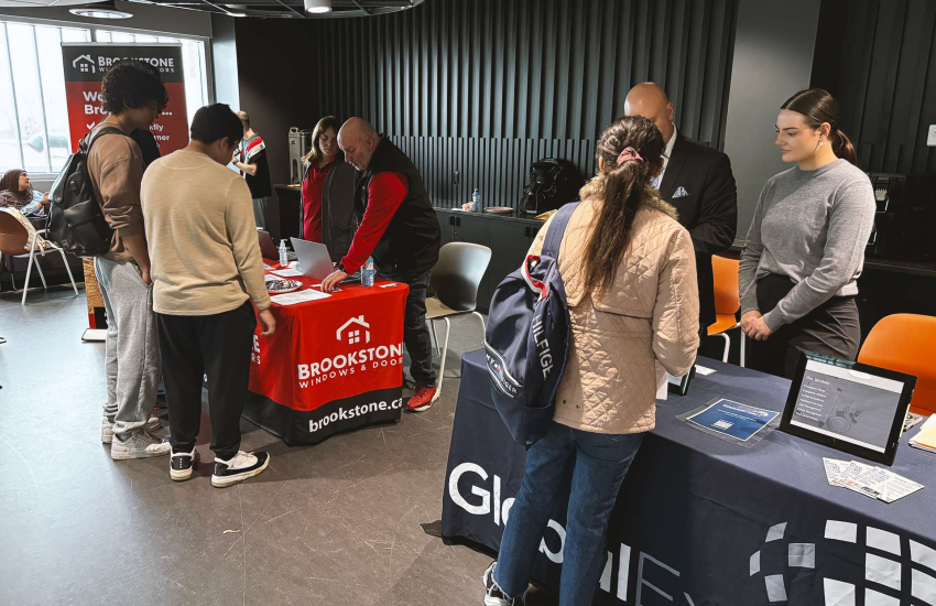 Students and employers getting acquainted