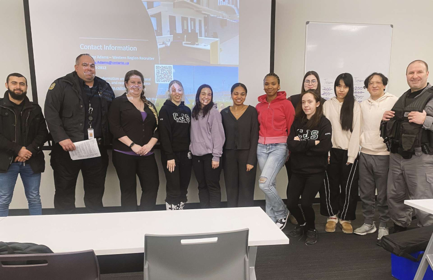 First-year students in the Community & Justice Services program