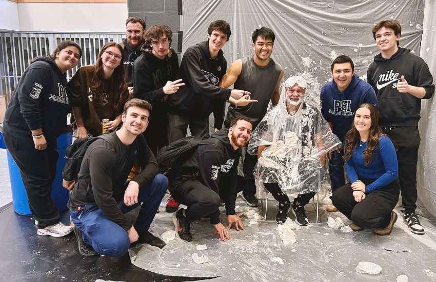 Pie Your Professor Event in support of United Way at St. Clair College's Main Windsor Campus