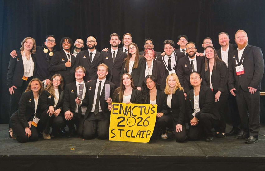 St. Clair College students and faculty advisors 