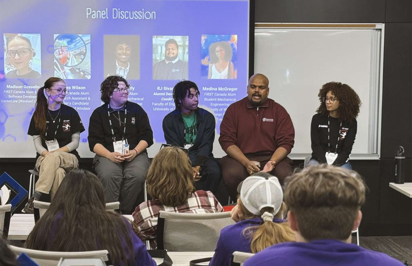Panelists at the FIRST Robotics Girls and Allies Youth Summit