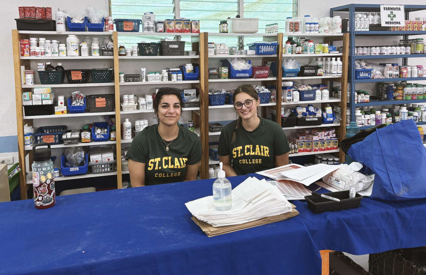 Alessandra Maltese and Miranda Rawlings of the Pharmacy Technician program