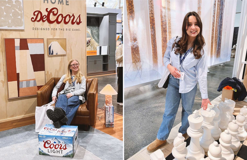 Interior Design students checking out exhibits at the Interior Design Show