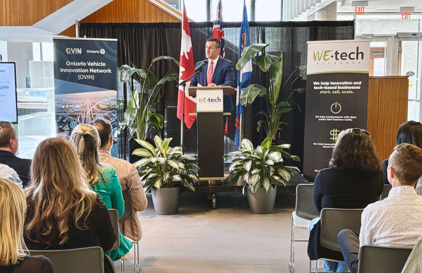 Raed Kadri, head of OVIN announcing details around the new Windsor-Essex Regional Technology Development Site