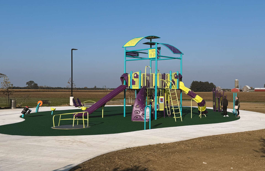 The new play structure at the St. Clair College Community Park