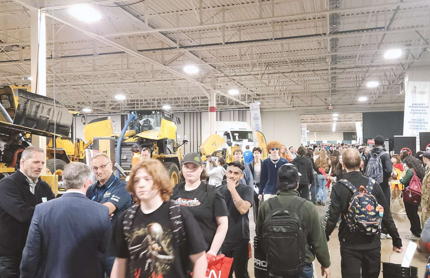 Crowd of students
