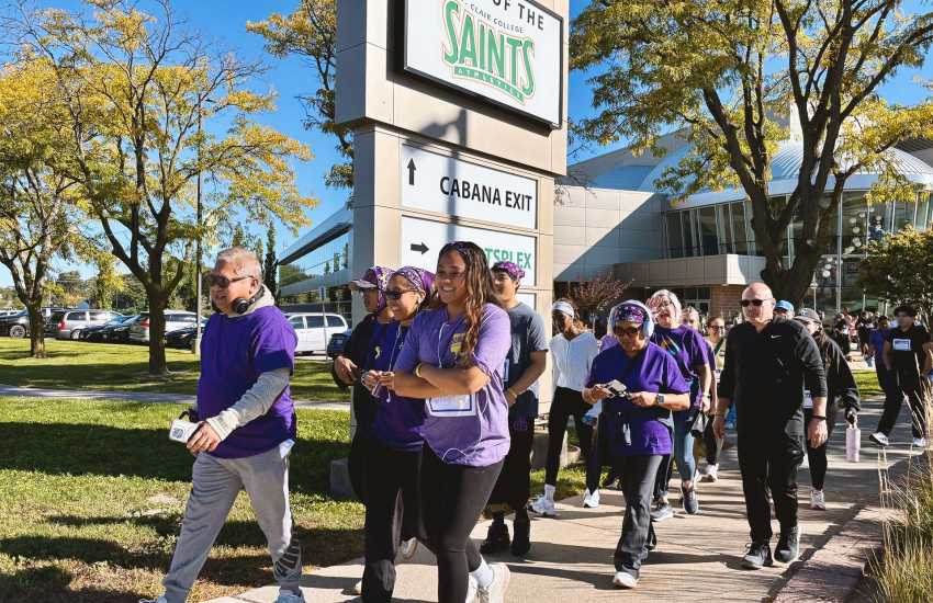 Participants walk at the 11th annual CMHA Suicide Awareness Walk