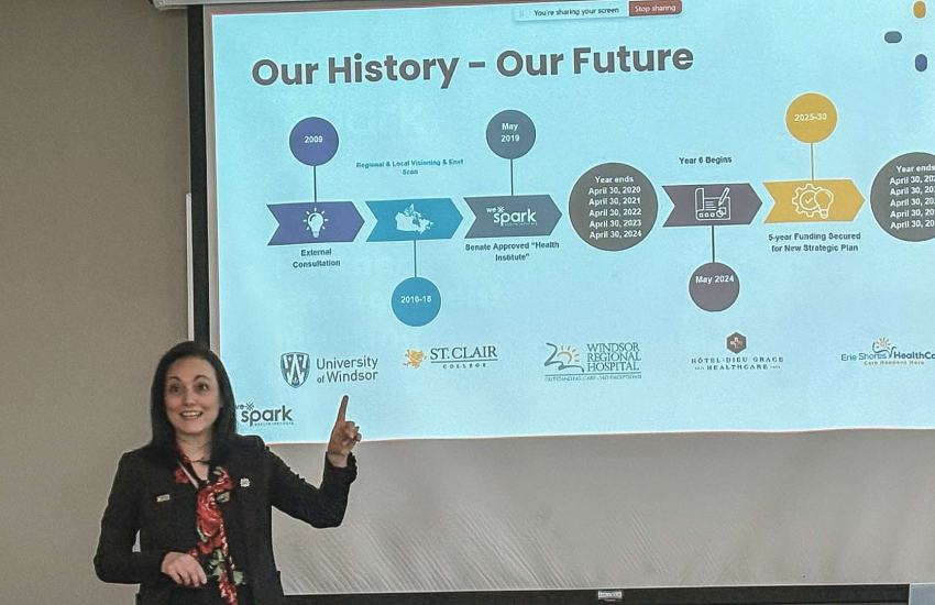 Dr. Dora Cavallo-Medved presenting