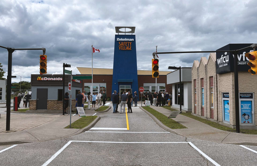 The streetscape of the newly refreshed Zekelman Safety Village