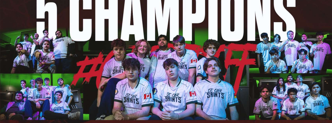 St. Clair Saints Esports teams collectively won five national championship banners in various titles