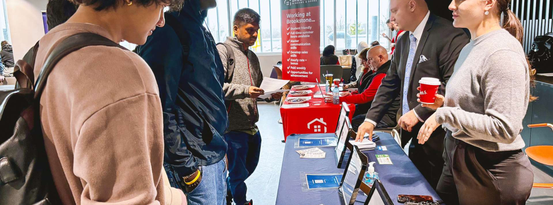 Students and employers getting acquainted