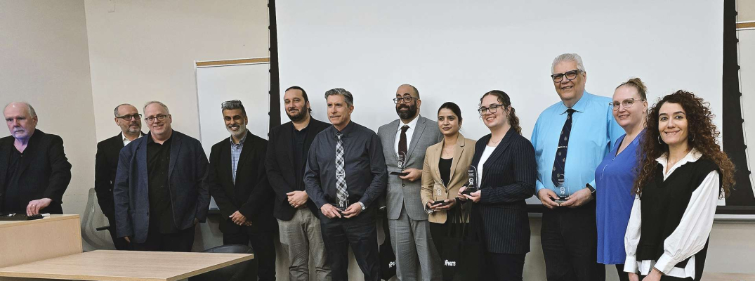 The first-place St. Clair College Business Accounting team at the OCACC